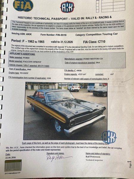 Kuva autosta Ford Falcon Sprint